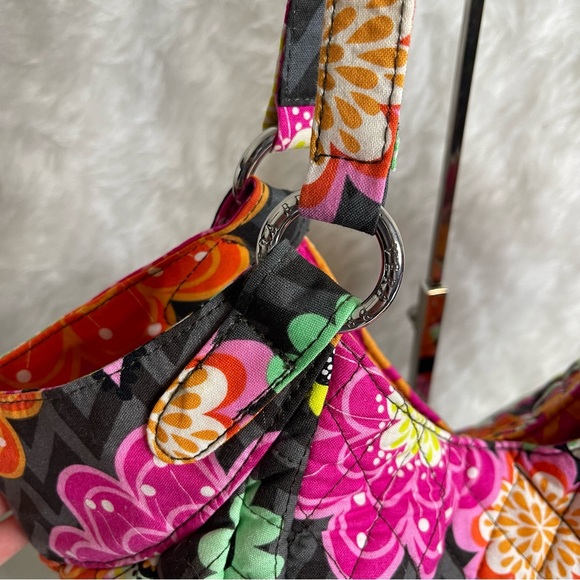 New Vera Bradley Ziggy Zinnia Crescent Handbag - Picture 8 of 12